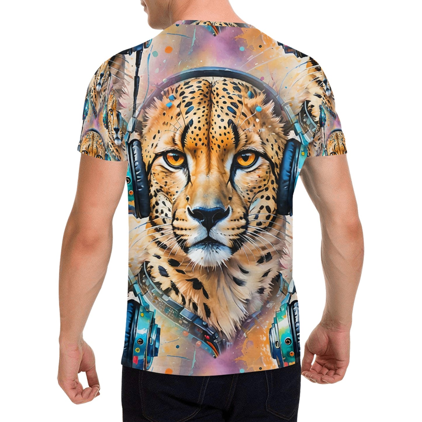 Cheetah Beats - Unisex All Over Print T-Shirt