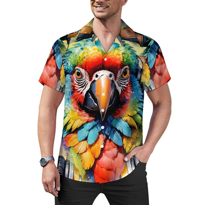 Macaw Beats - Cuban Collar Shirt