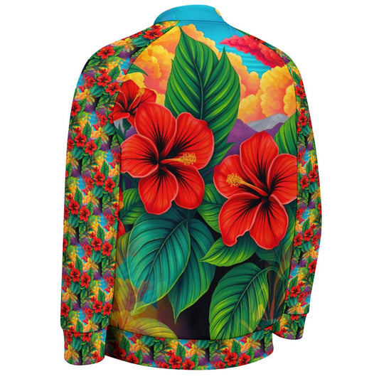 Hibiscus Haven - All-Over-Print Baseball Jacket