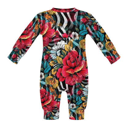 Floral Frenzy Baby Onesie - A Blooming Delight