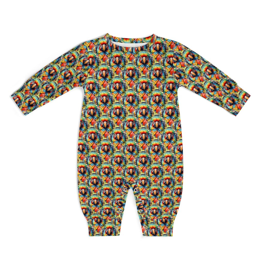 Macaw Beats - Patterned Baby Romper