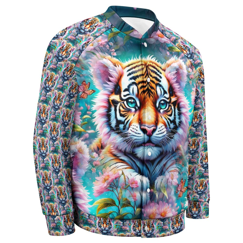 Adorable Tiger - All-Over-Print Baseball Jacket