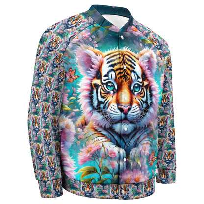 Adorable Tiger - All-Over-Print Baseball Jacket