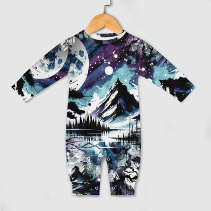 Silent Night - Baby Onesie - A Serene Winter Dream