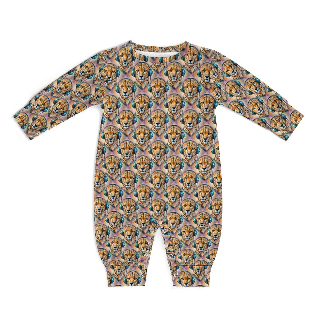 Cheetah Beats - Patterned Baby Romper