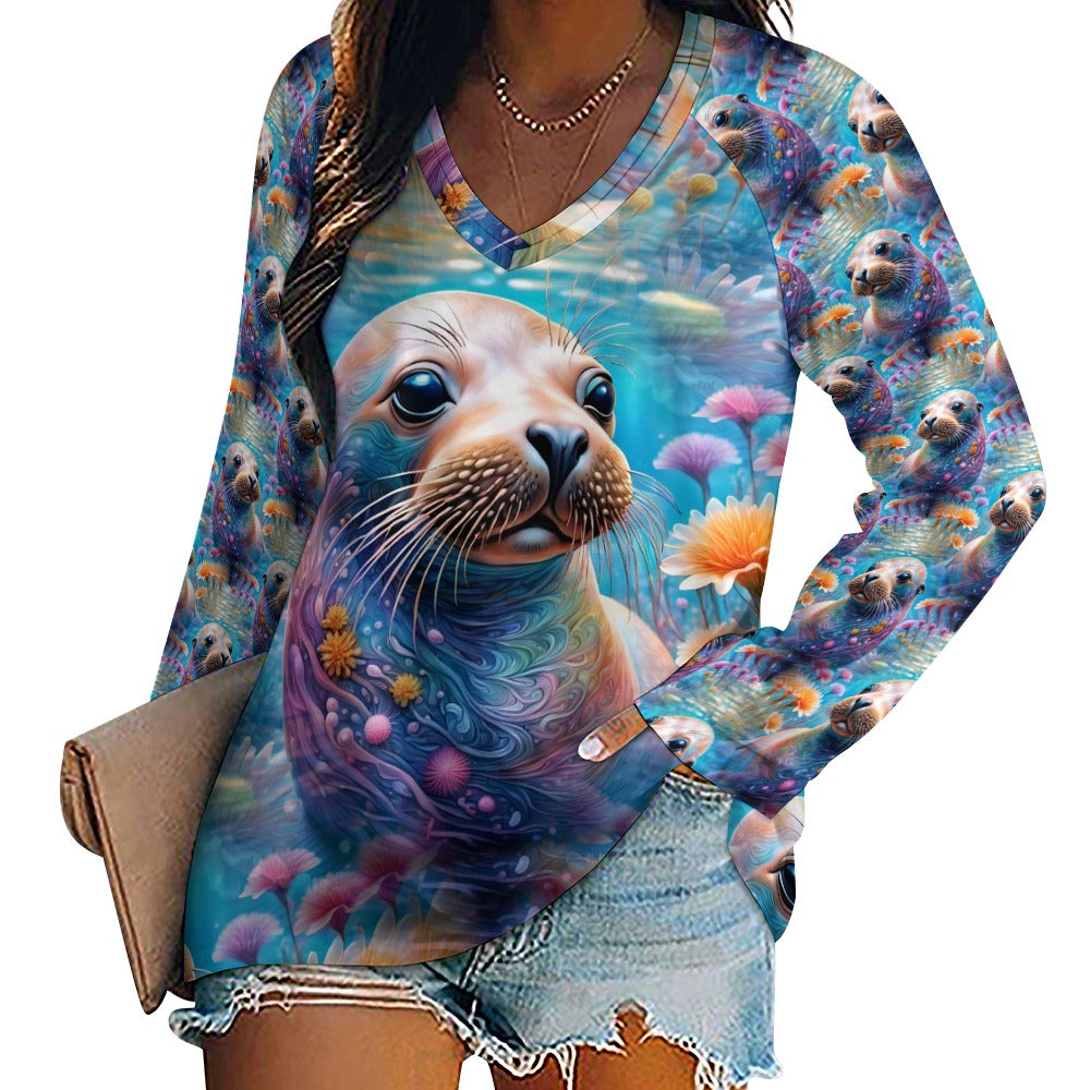 Adorable Sea Lion - Underwater Women's Tee