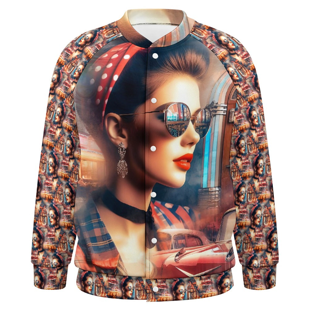 Rockabilly - All-Over-Print Baseball Jacket