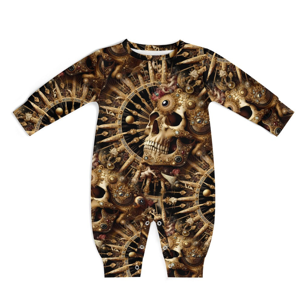 Baroque Bliss Baby Onesie - Celestial Skull All-Over-Print