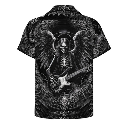 Bass Angel - Cuban Collar Shirt - A Rock and Roll Revelation