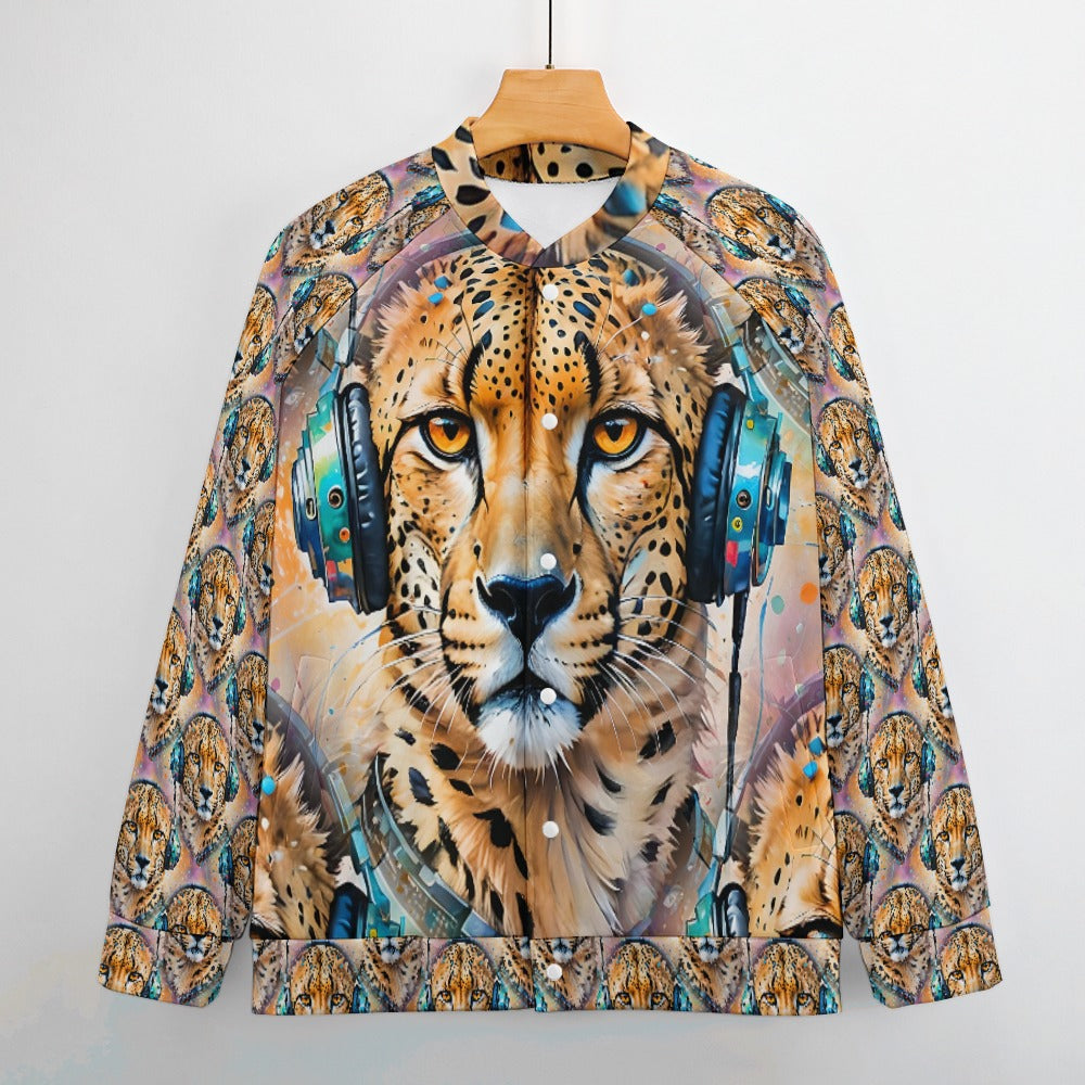 Cheetah Beats - All-Over-Print Baseball Jacket