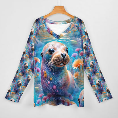 Adorable Sea Lion - Underwater Women's Tee