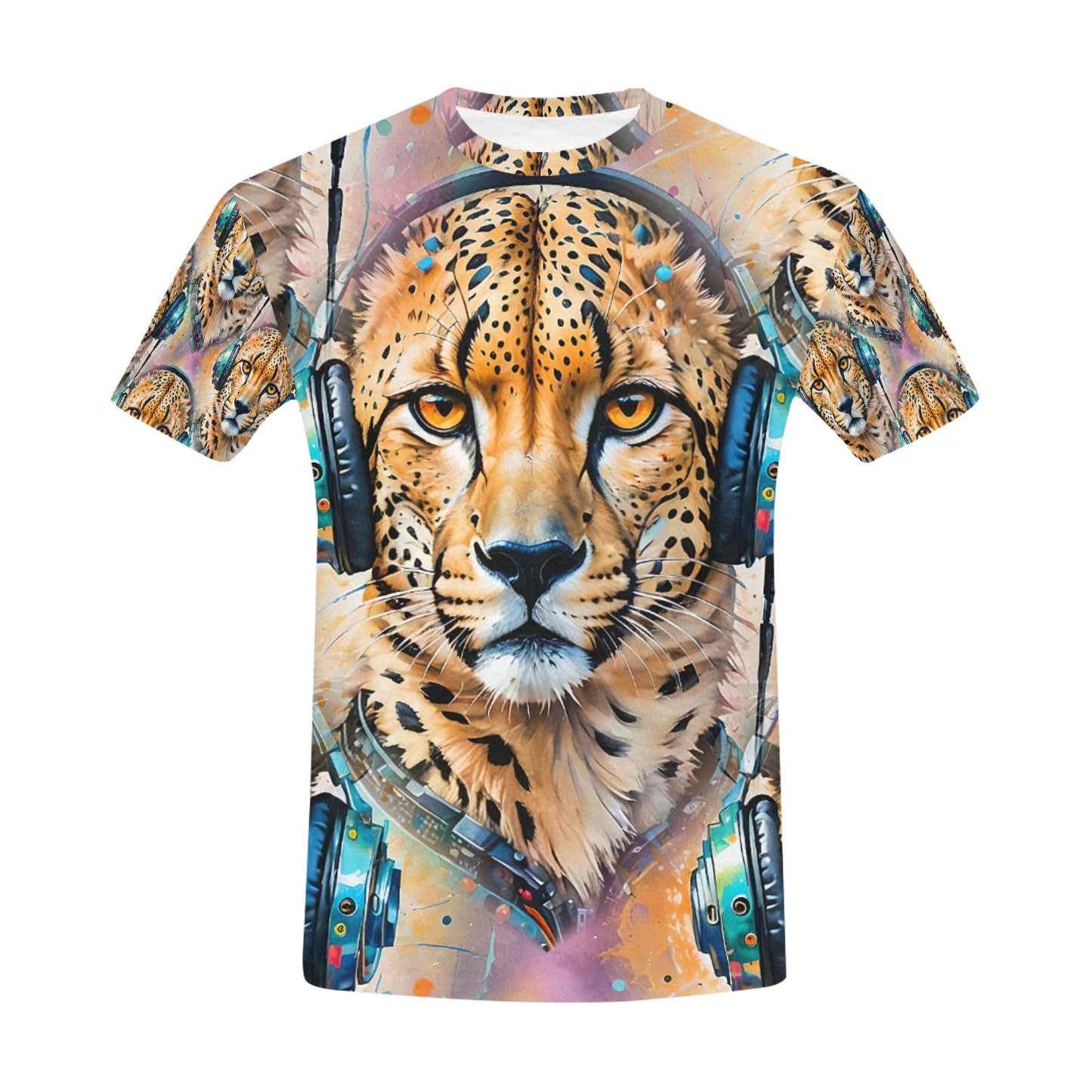 Cheetah Beats - Unisex All Over Print T-Shirt