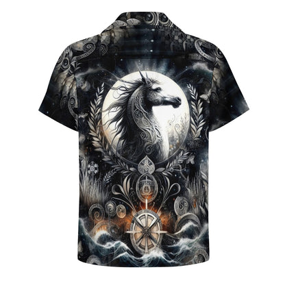 Celestial Charger - Cuban Collar Shirt - A Mystic Fusion