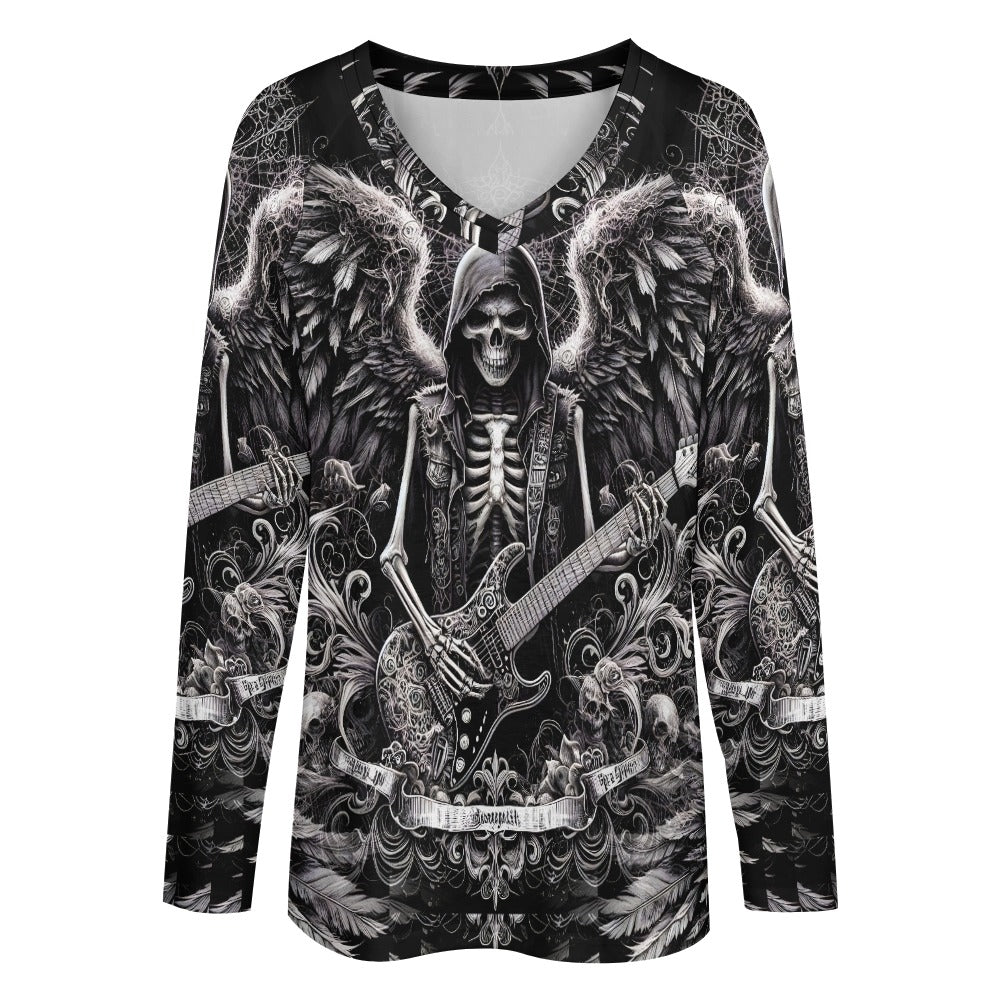 Ghoulish Guitarist: Strumming the Strings of Darkness Women's tee