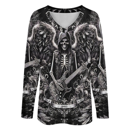 Ghoulish Guitarist: Strumming the Strings of Darkness Women's tee