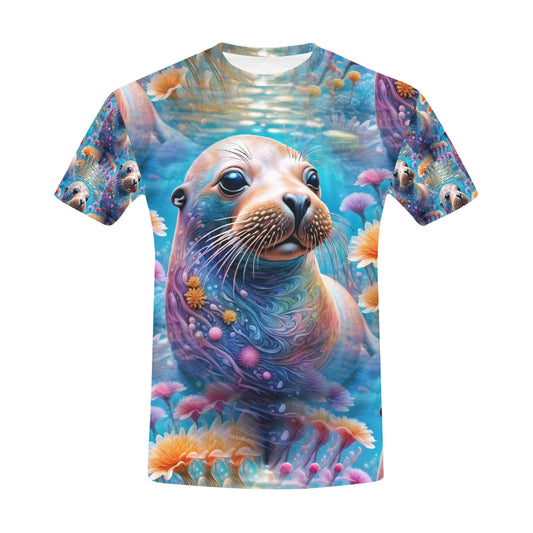 Adorable Sea Lion - Unisex All-Over Print T-Shirt