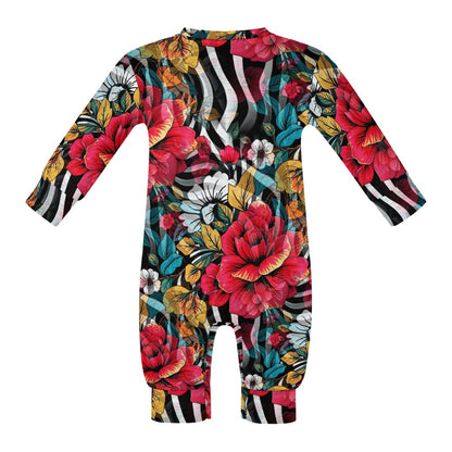 Floral Frenzy Baby Onesie - A Blooming Delight