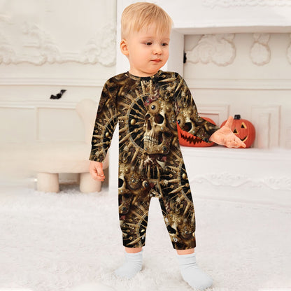 Baroque Bliss Baby Onesie - Celestial Skull All-Over-Print