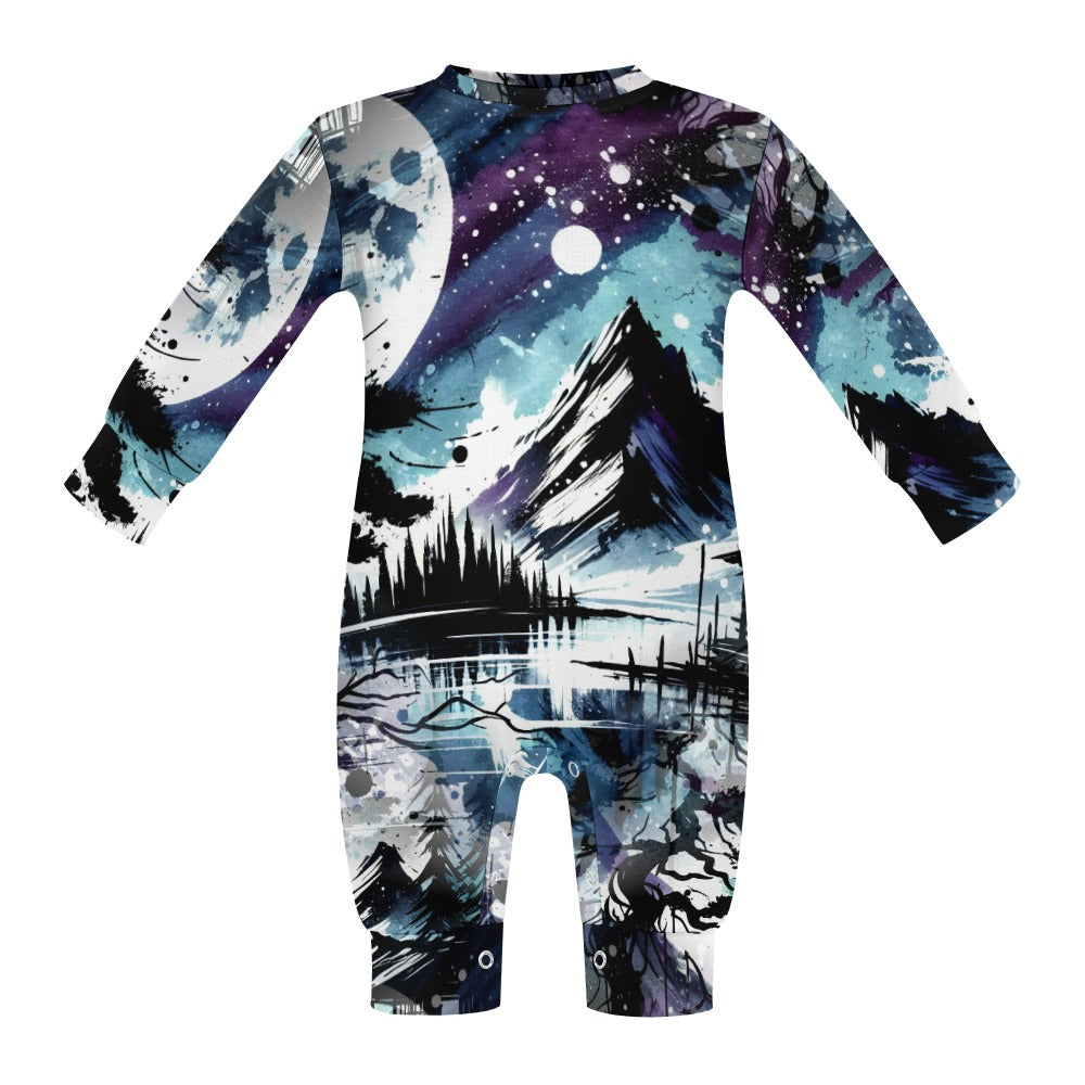 Silent Night - Baby Onesie - A Serene Winter Dream