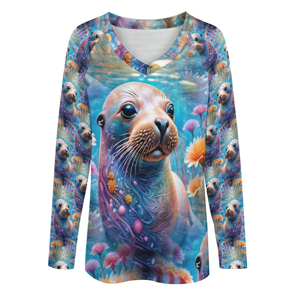 Adorable Sea Lion - Underwater Women's Tee