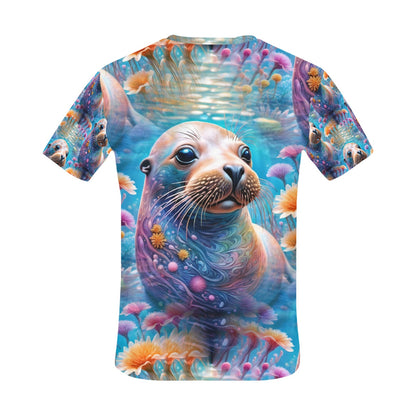 Adorable Sea Lion - Unisex All-Over Print T-Shirt