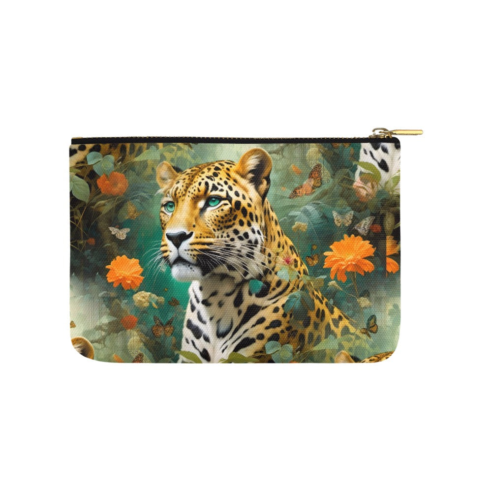 Leopard Flora - Jungle Majesty Zip Pouch