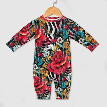 Floral Frenzy Baby Onesie - A Blooming Delight