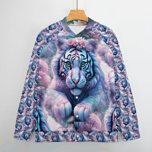 Adorable White Tiger - All-Over-Print Baseball Jacket