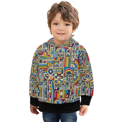 Rainbow Riot - Little Kids Hoodie - A Vibrant Celebration - 2-7 years