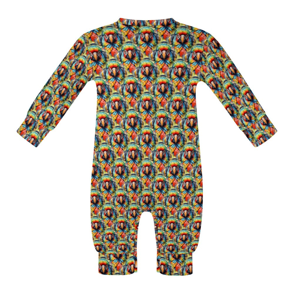 Macaw Beats - Patterned Baby Romper