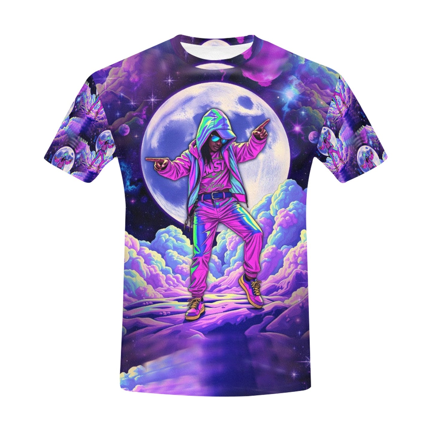 Galaxy Groove - Unisex All Over Print T-Shirt