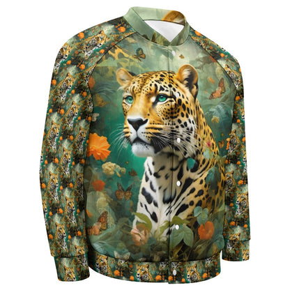 Leopard Flora - All-Over-Print Baseball Jacket