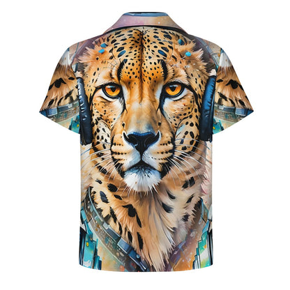 Cheetah Beats - Cuban Collar Shirt