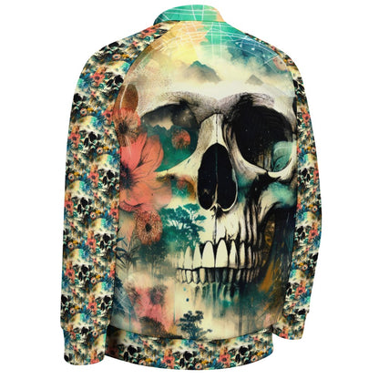 Spaced Out Skull - All-Over-Print Baseball Jacket