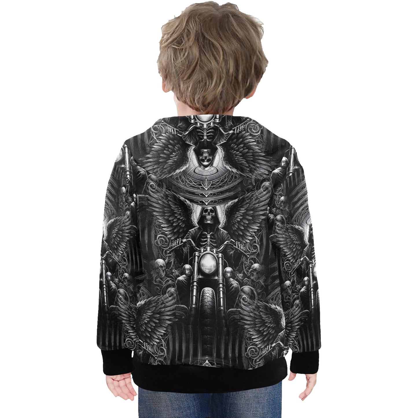 Death on Wheels - Gothic Kids Hoodie - 2-7 years