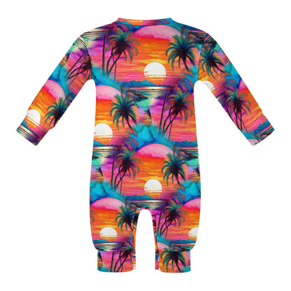 Ocean's Kiss - Patterned Baby Onesie - A Tropical Dream