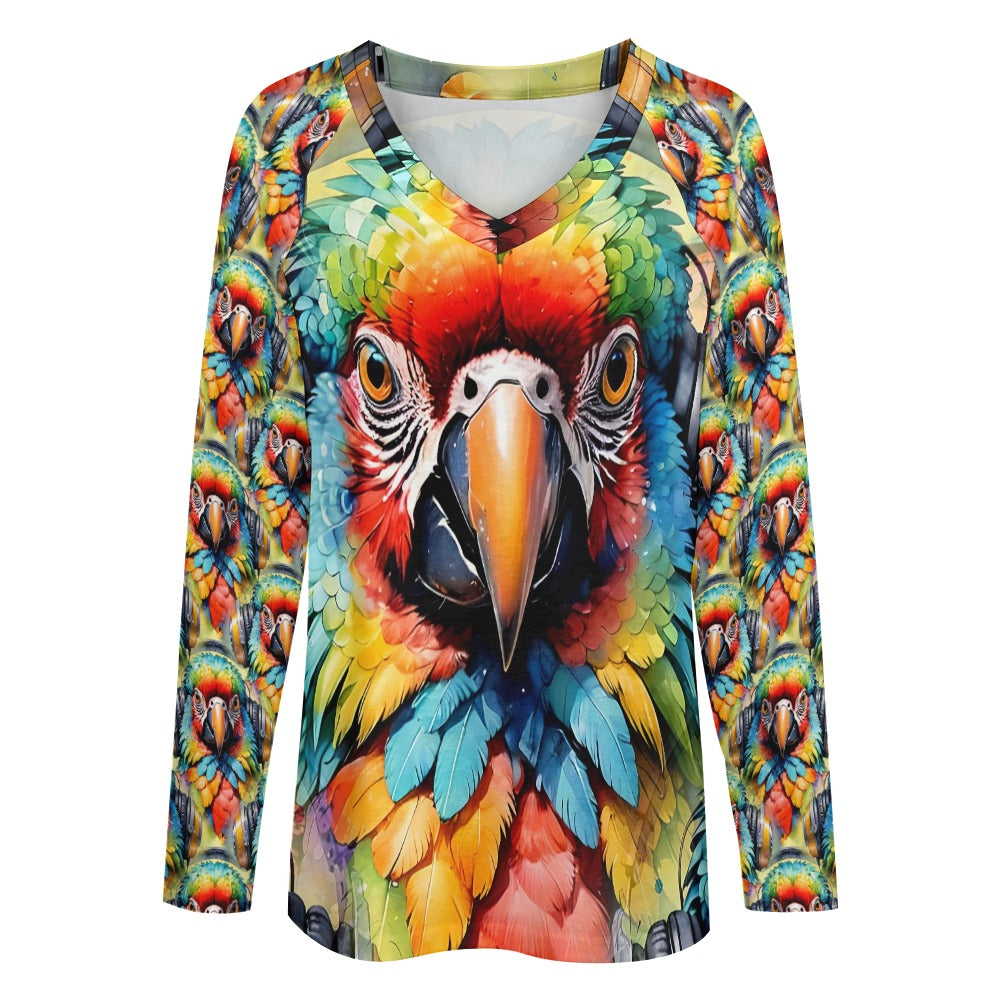 Macaw Beats - Vibrant Women's Tee