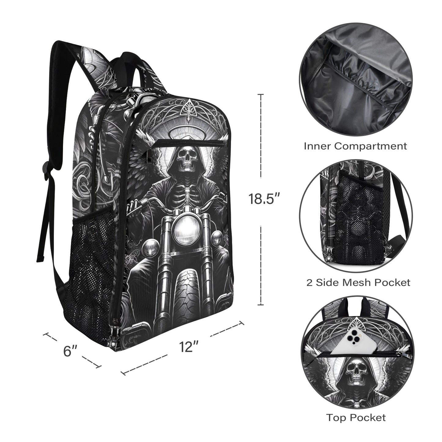 Death on Wheels - Gothic Rider Backpack - A Dark Ride