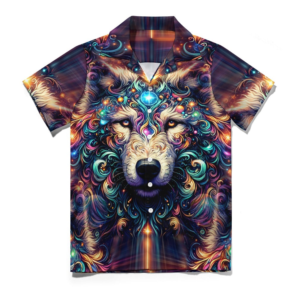 Stardust Wolf - Cuban Collar Shirt