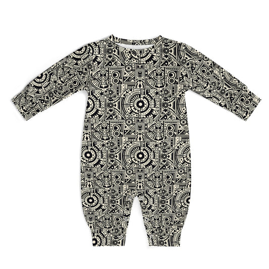 Linear Labyrinth - Patterned Baby Onesie - A Mind-Bending Design