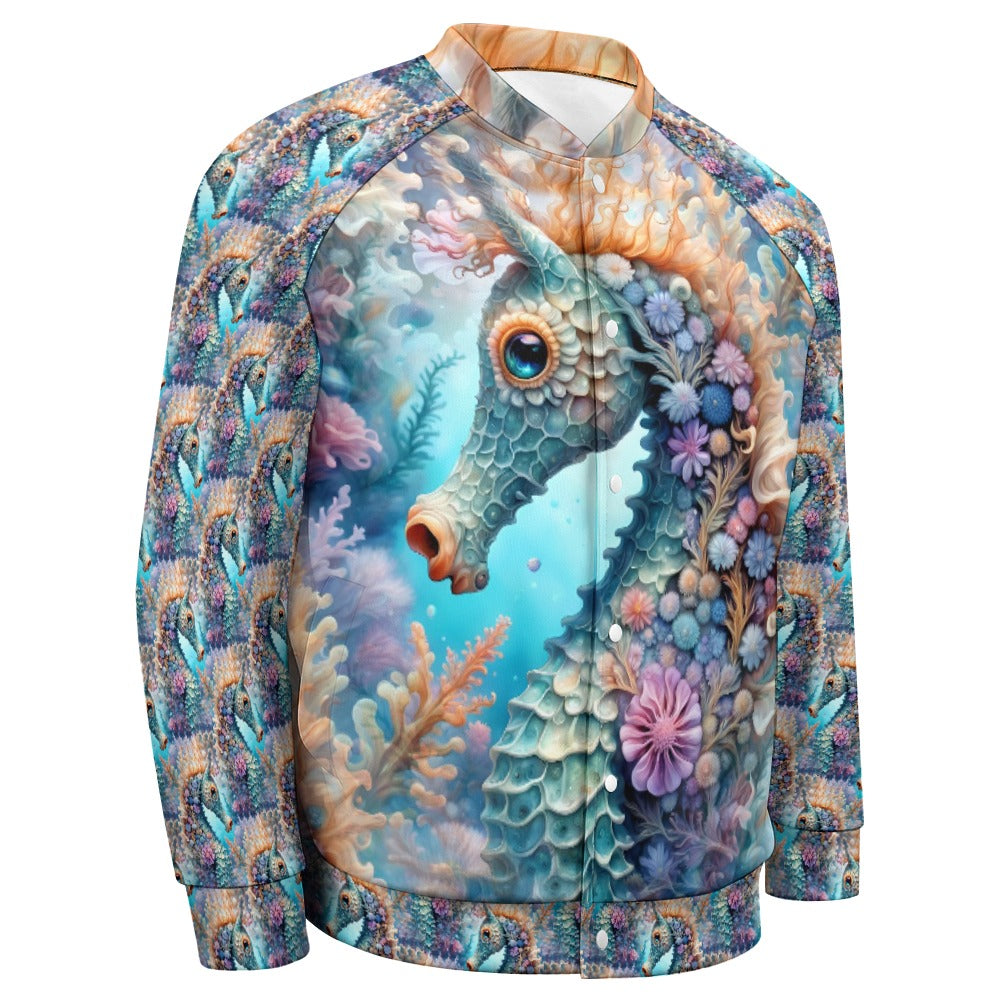 Adorable Seahorse - All-Over-Print Baseball Jacket