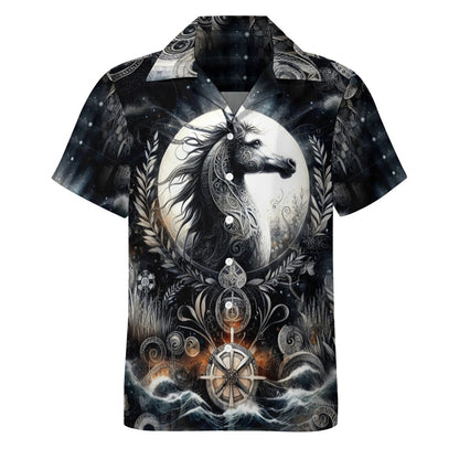 Celestial Charger - Cuban Collar Shirt - A Mystic Fusion