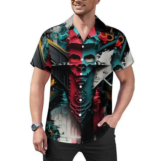 Urban Alchemy - Cuban Collar Shirt - A Futuristic Fusion