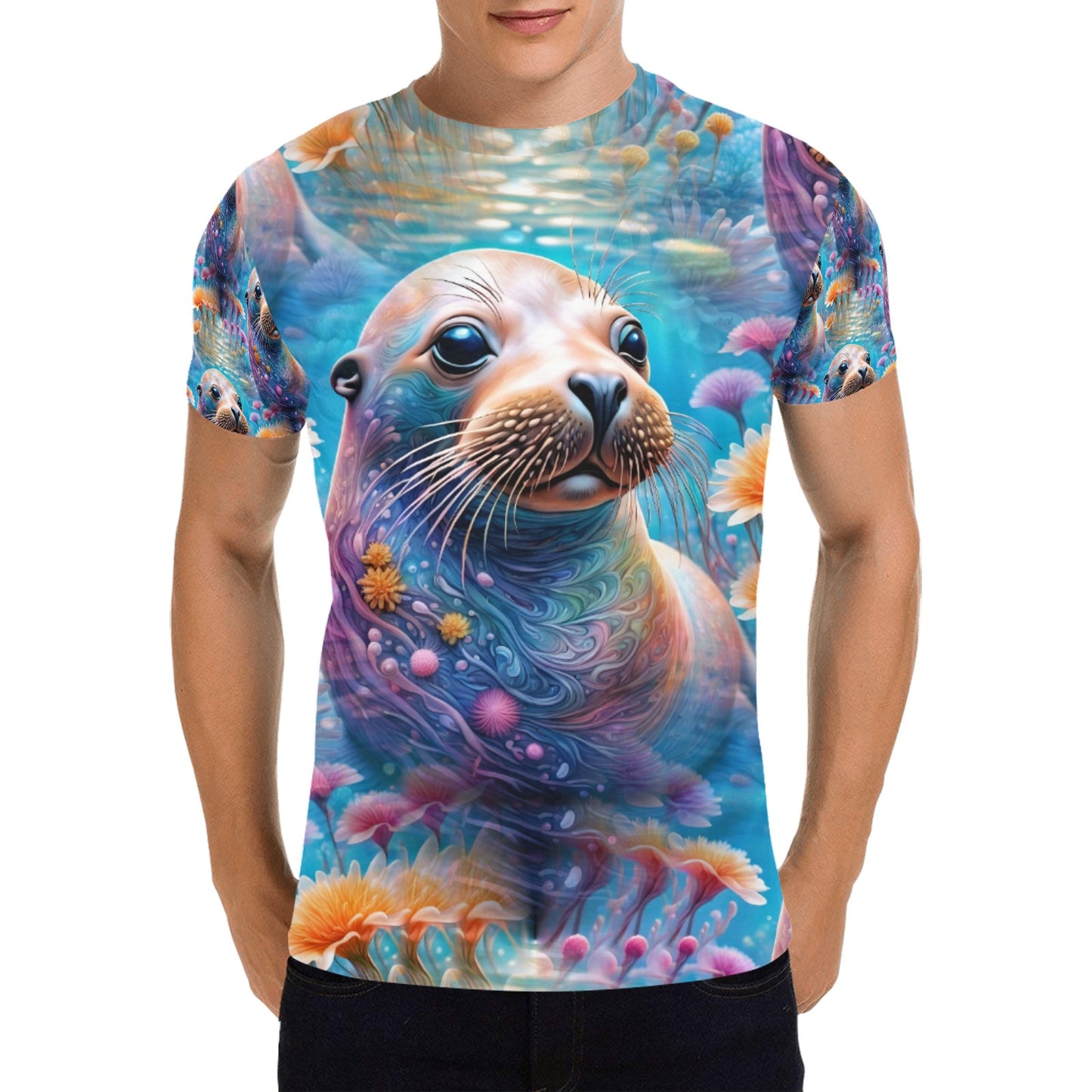 Adorable Sea Lion - Unisex All-Over Print T-Shirt