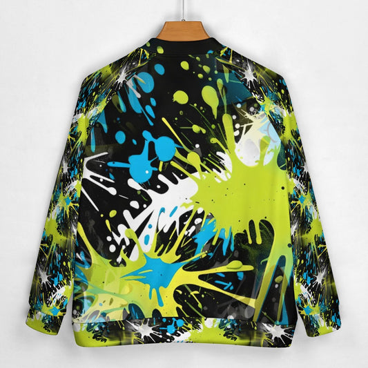 Ink Splashed - All-Over-Print Baseball Jacket