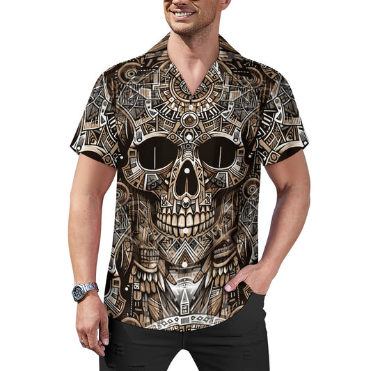 Skull Totem -  - Cuban Collar Shirt