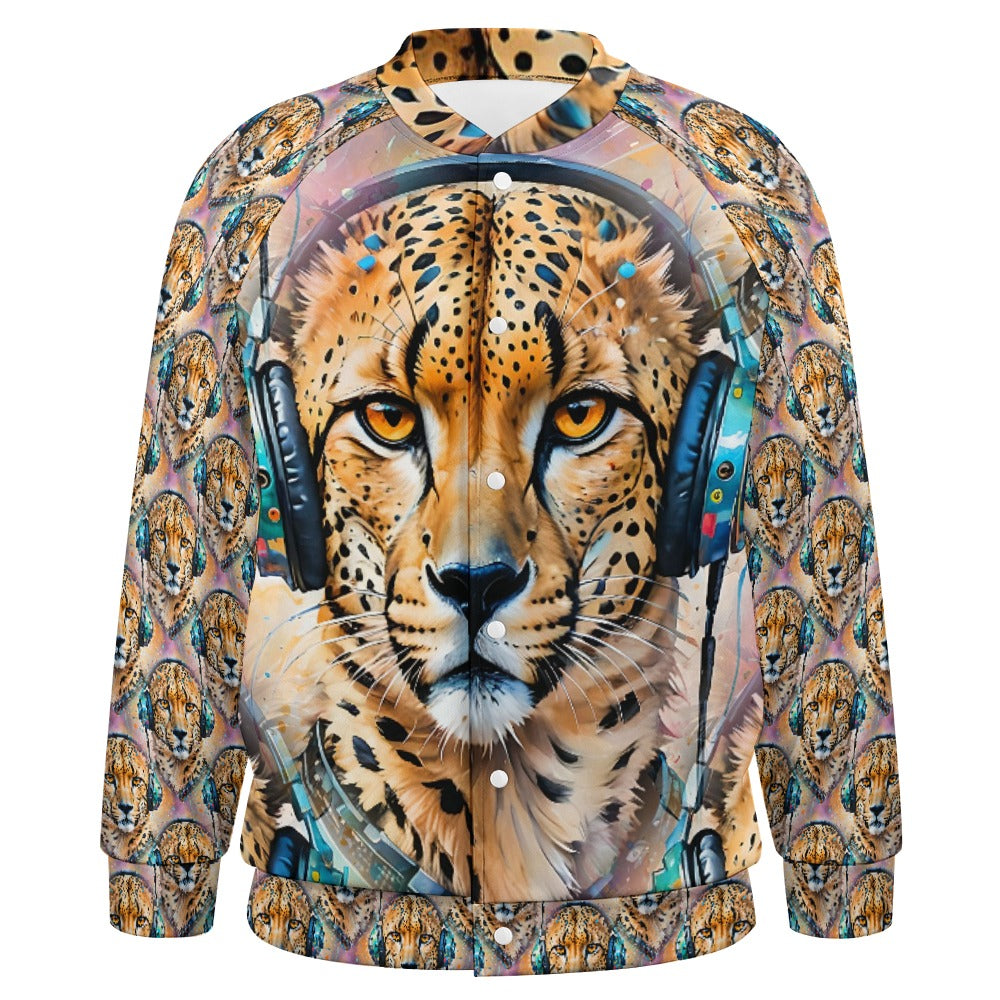 Cheetah Beats - All-Over-Print Baseball Jacket