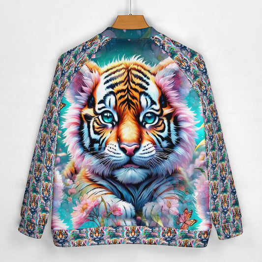 Adorable Tiger - All-Over-Print Baseball Jacket