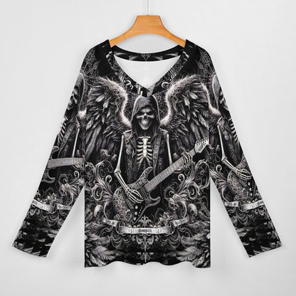 Ghoulish Guitarist: Strumming the Strings of Darkness Women's tee