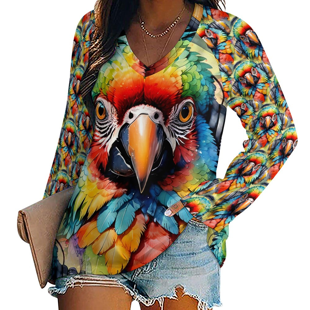 Macaw Beats - Vibrant Women's Tee